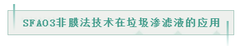 SFAO3非膜法技术在垃圾渗滤液的应用